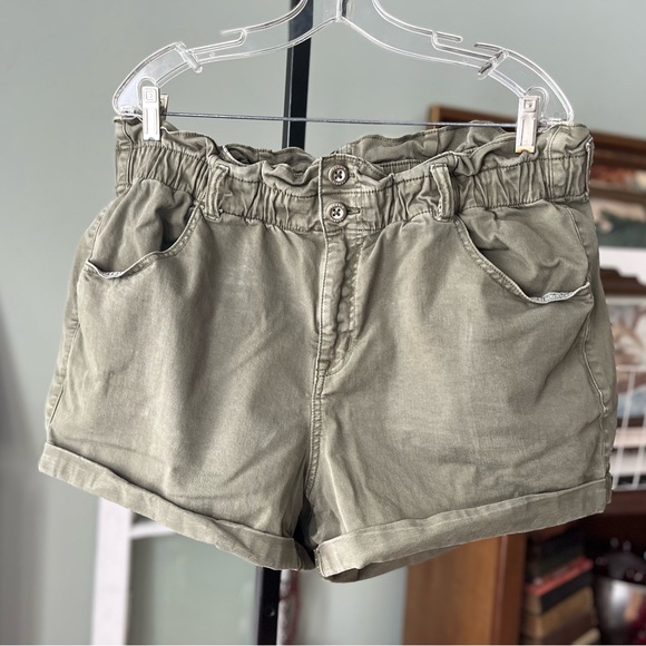 TORRID FIRST @FIT DISTRESSED BOY SHORT SIZE 18 DARK GREEN RUFFLED WAIST - Picture 13 of 13